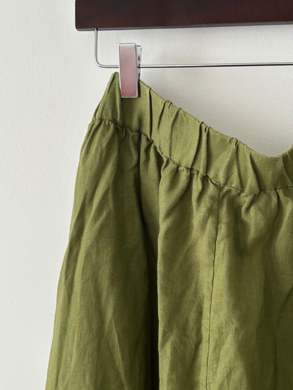 Boden 100% Linen Olive Green Maxi Skirt - Picture 4 of 16